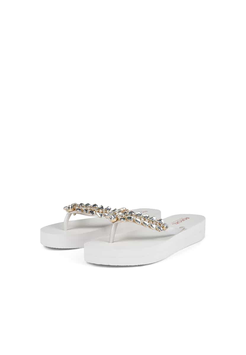 Brillant Summer Zehensandalen - white