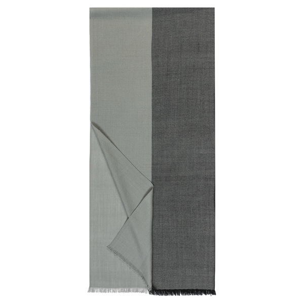 Two-Tone Wool 40x180 - black/grey