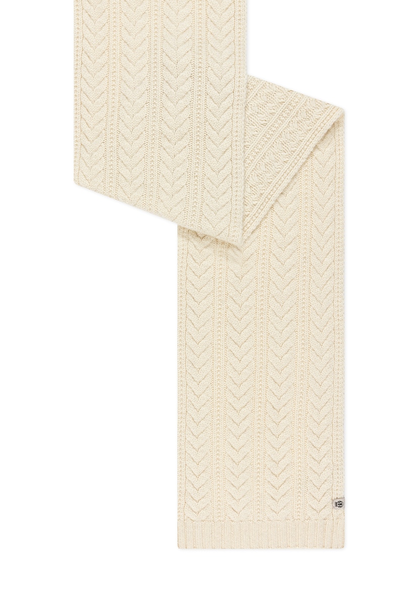 Cashmere Twist Schal 30x180  - woolwhite