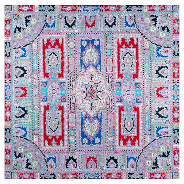 Framework Paisley 140x140 - multi red