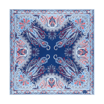 Paisley Dreams 90x90  - multi blue