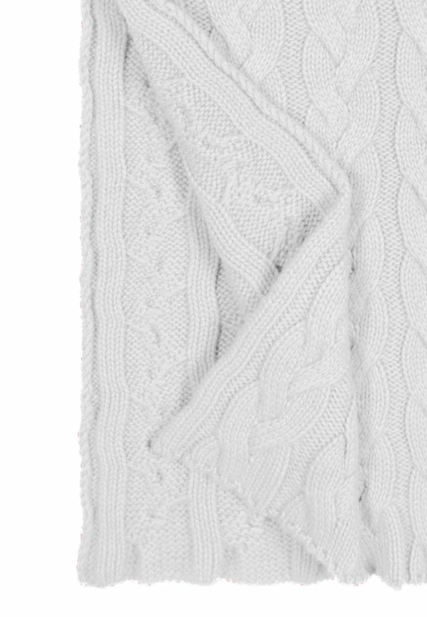 Braided Cashmere Schal 30x180 - woolwhite