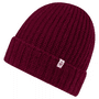 Pure Cashmere Umschlagmuetze - wine