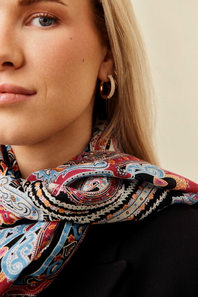 Porta Paisley 70x180  - multi navy