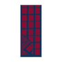 Grid Jacquard Schal 27x180  - navy/wine