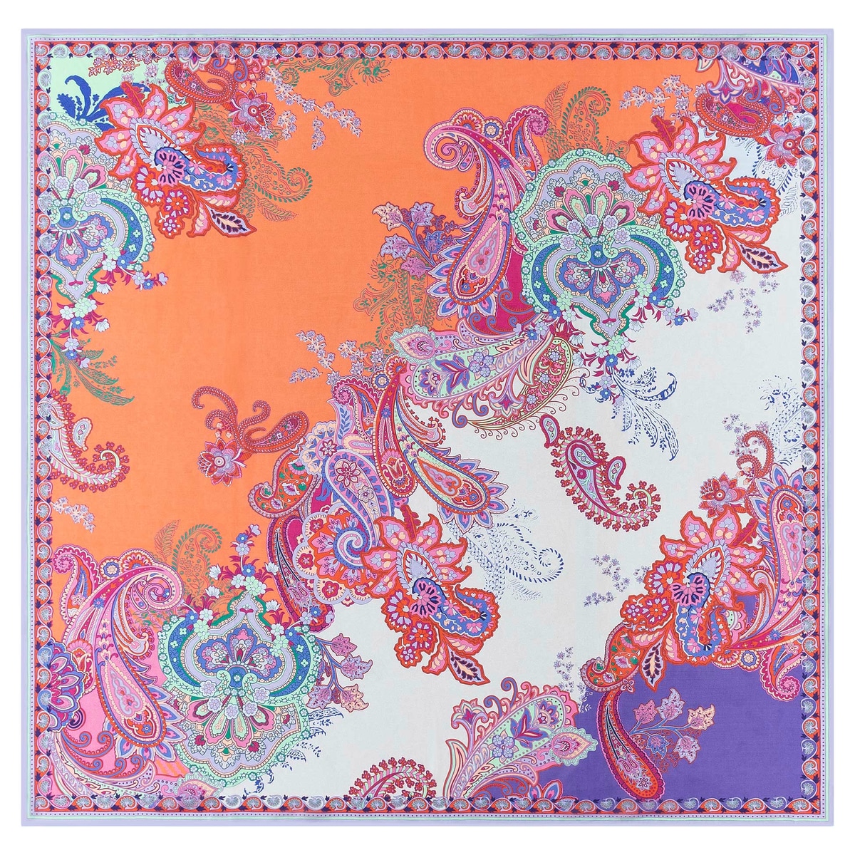 Flower Fusion 130 x 130 - multi flamingo