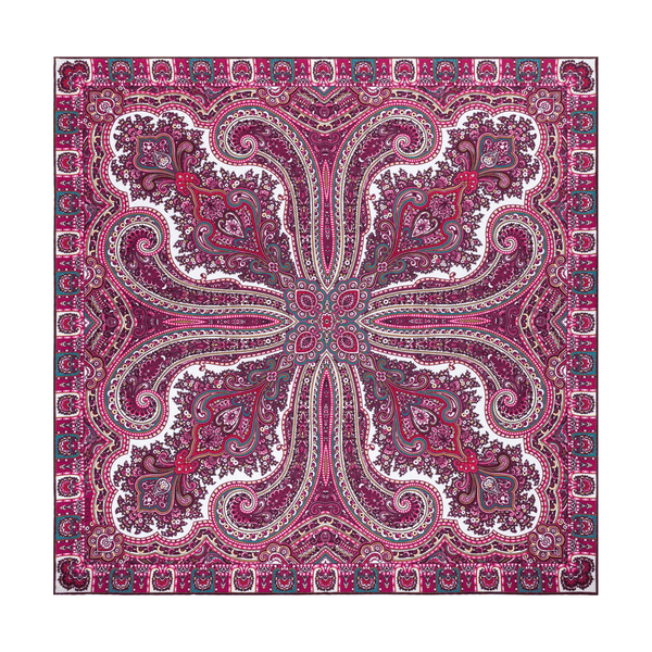 Paisley Star 90x90 - multi magenta