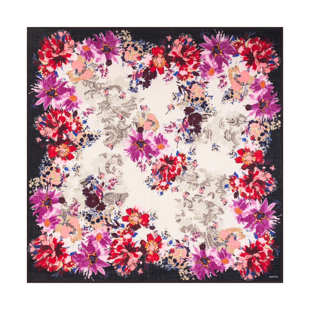 Blooming Harmony 100x100 - multi black