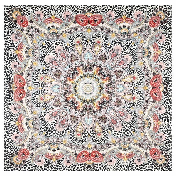 Animal Paisley 140x140  - black multi