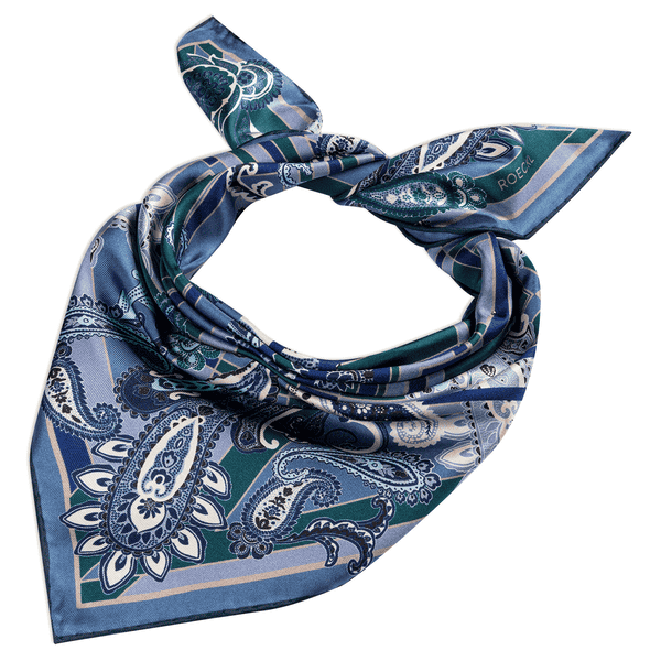 Check Paisley 53X53 - multi emerald