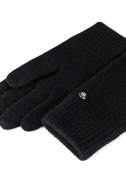 Walkhandschuh mit Kaschmir - black