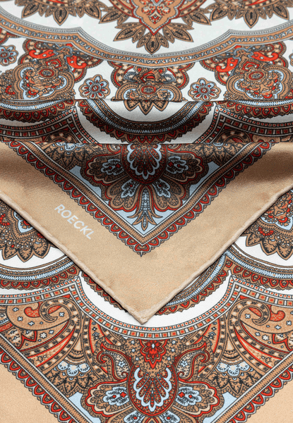 Fine Paisley 53x53  - multi beige