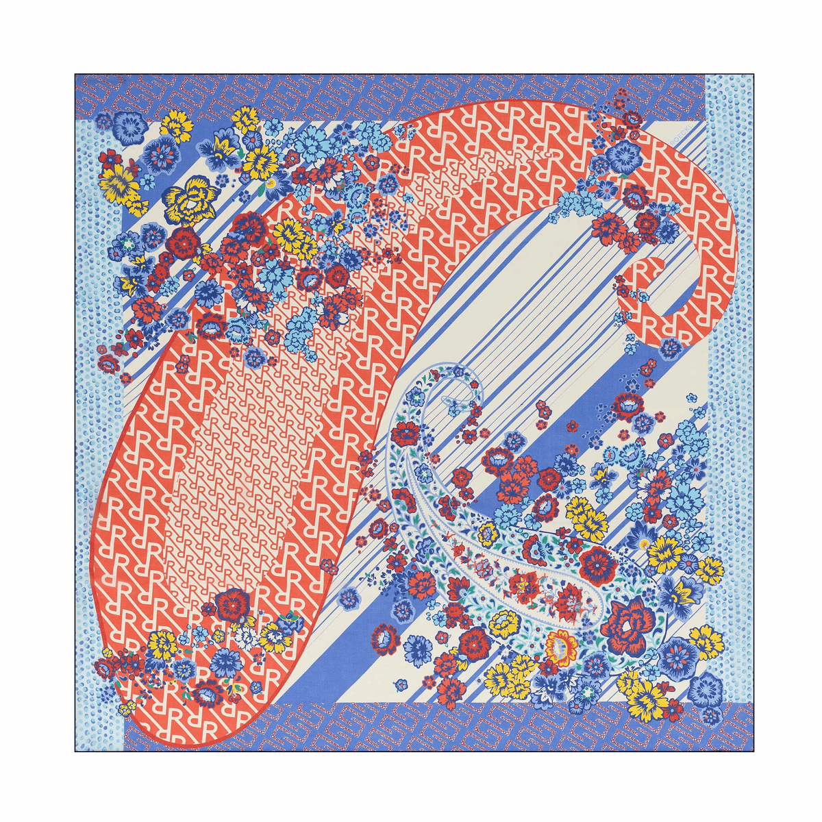 Big Paisley 100x100 - multi bleu