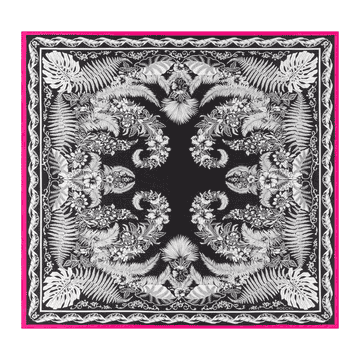 Botanical Garden 100 x 100 - black/pink