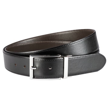 Luca reversible 3,5cm - black/brown