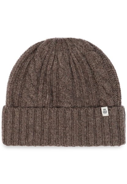Cabled Charm Mütze - coffee