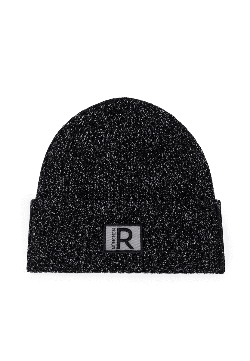Reflective Rib Mütze Herren - black