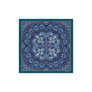 Fine Paisley 53x53 - multi indigo