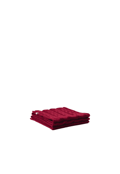 Braided Cashmere Schal 30x180 - classic red