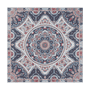 Small Circular Paisley 90x90  - multi blue