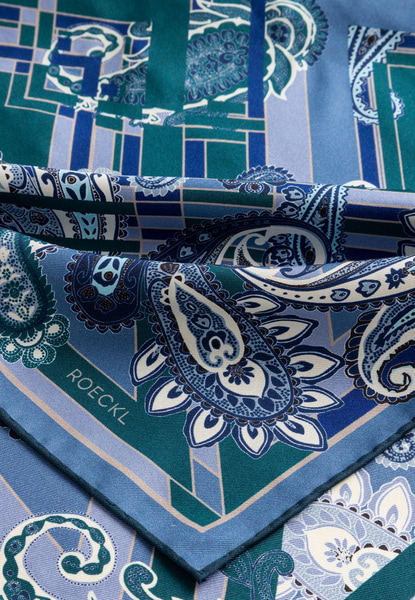 Check Paisley 53X53 - multi emerald
