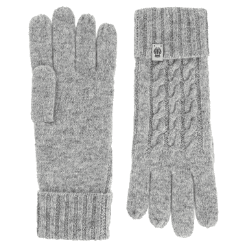 Cabled Charm Strickhandschuhe - flanell